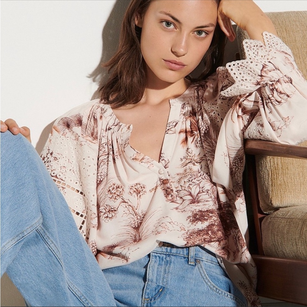 SANDRO
Jole printed woven blouse
